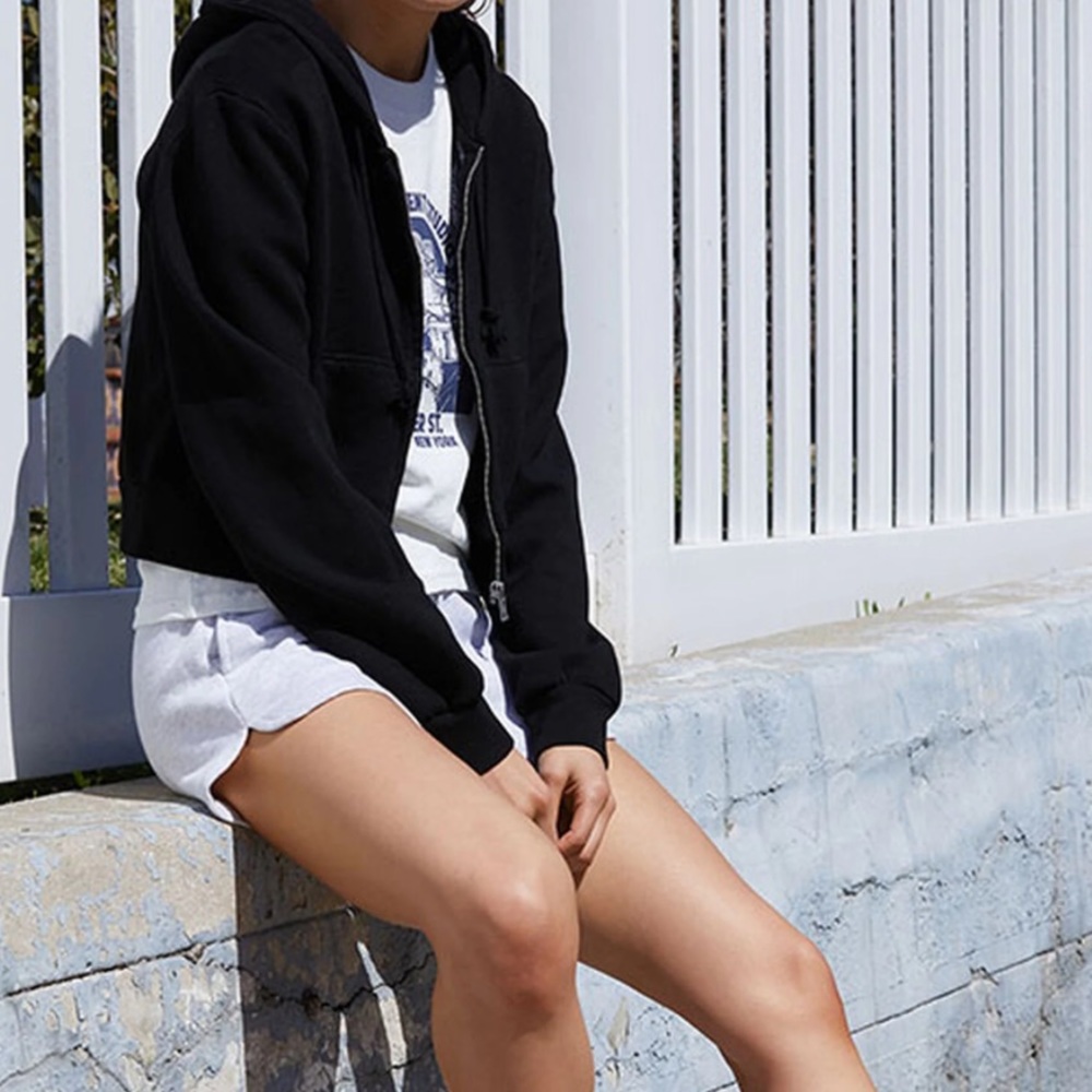 John Galt Black Full Zip Hoodie